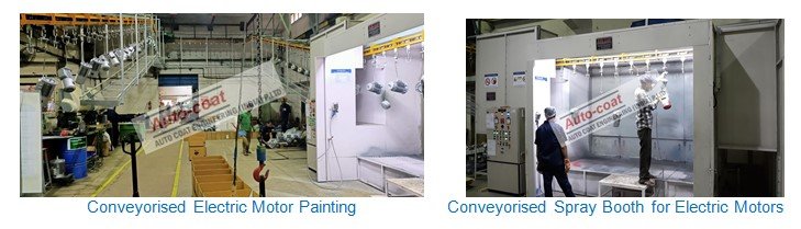 Conveyorised Electric Motor Painting