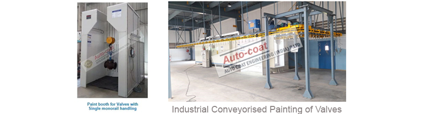 Industrial Conveyorised Painting of Valves
